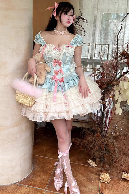 Lolita Dress - Love God Girl Romantic Ballet, 2 Colors, Sweet Style, Ballet-Inspired Style - additional product view 8