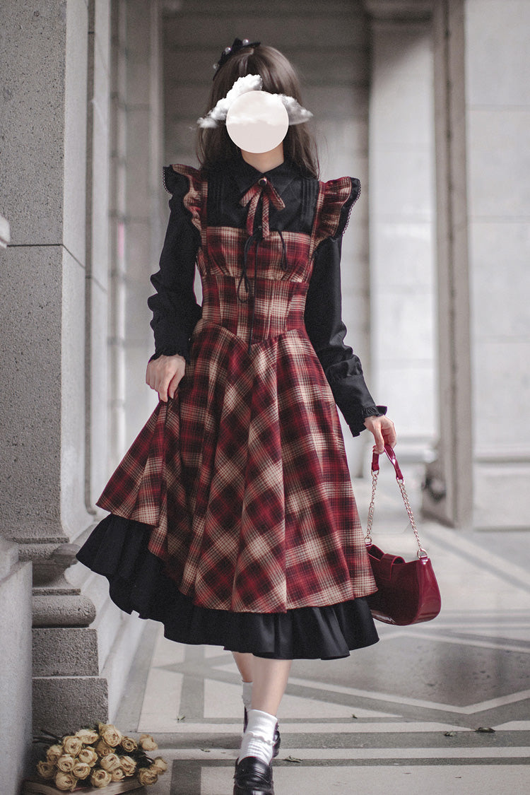 Lolita Dress - Madeline, Red, Ruffled, Printed - Kawaii Statement Dress - additional product view 2