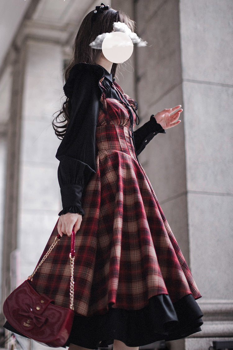 Lolita Dress - Madeline, Red, Ruffled, Printed - Kawaii Statement Dress - additional product view 6