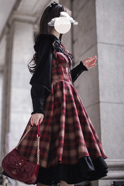 Lolita Dress - Madeline, Red, Ruffled, Printed - Kawaii Statement Dress - additional product view 6