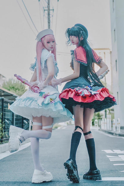 Lolita Dress - Magical Girl, 2 Colors, Ruffled, Gothic Style, Bow Detail - additional product view 3