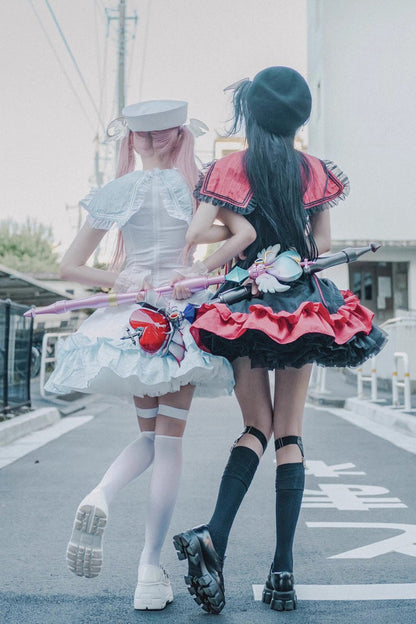 Lolita Dress - Magical Girl, 2 Colors, Ruffled, Gothic Style, Bow Detail - additional product view 5