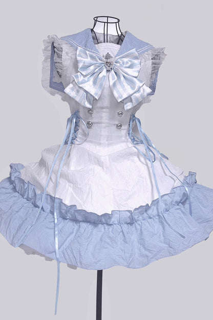 Lolita Dress - Magical Girl, 2 Colors, Ruffled, Gothic Style, Bow Detail - additional product view 7