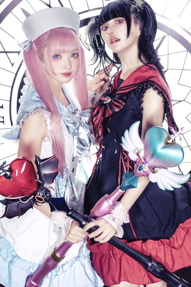 Lolita Dress - Magical Girl, 2 Colors, Ruffled, Gothic Style, Bow Detail - additional product view 10