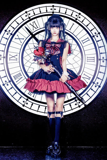 Lolita Dress - Magical Girl, 2 Colors, Ruffled, Gothic Style, Bow Detail - additional product view 11