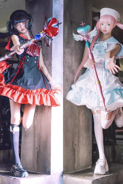 Lolita Dress - Magical Girl, 2 Colors, Ruffled, Gothic Style, Bow Detail - main product image