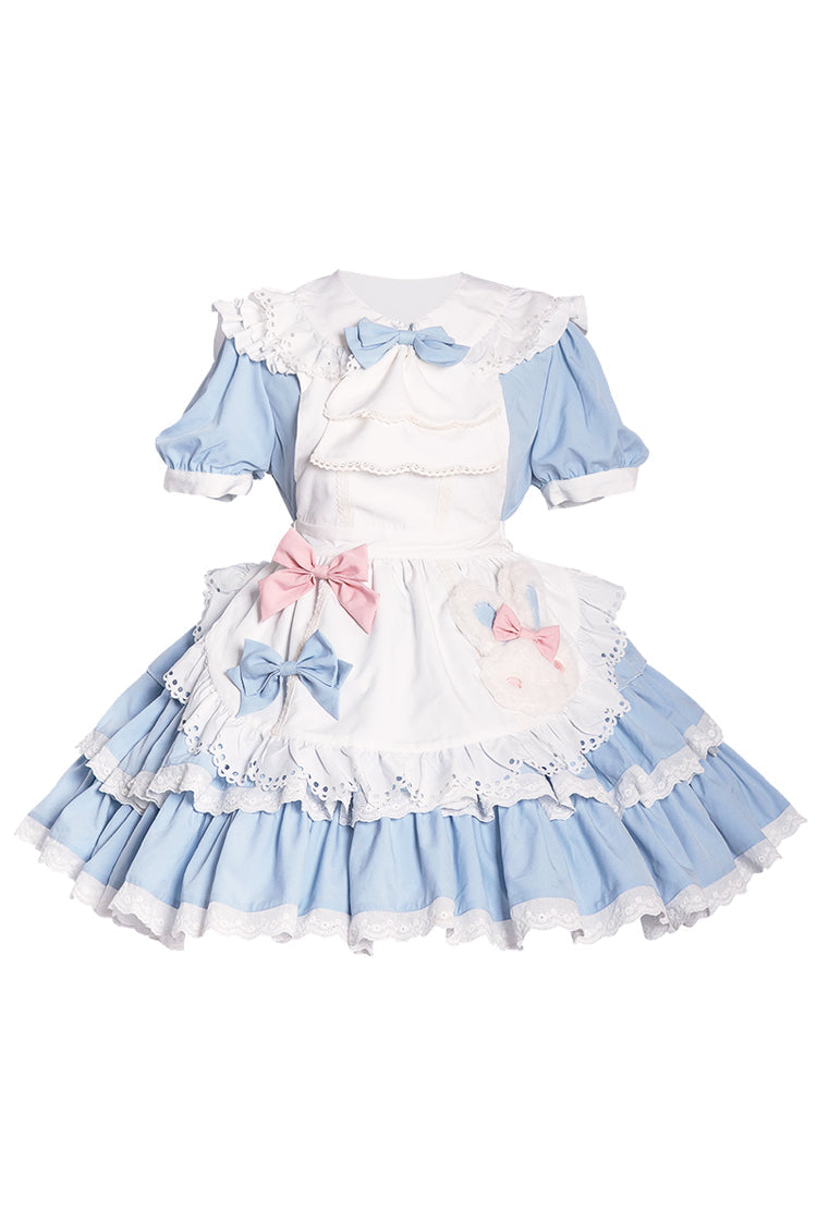 Lolita Dress - Maid Double-layered Ruffle, 2 Colors, Bow Detail, Ruffled, Sweet Style - additional product view 7