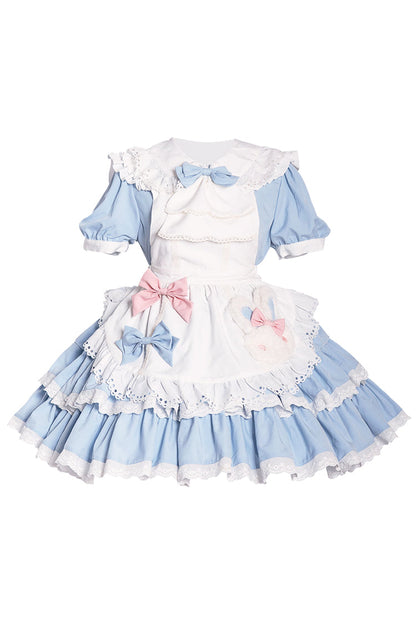 Lolita Dress - Maid Double-layered Ruffle, 2 Colors, Bow Detail, Ruffled, Sweet Style - additional product view 7