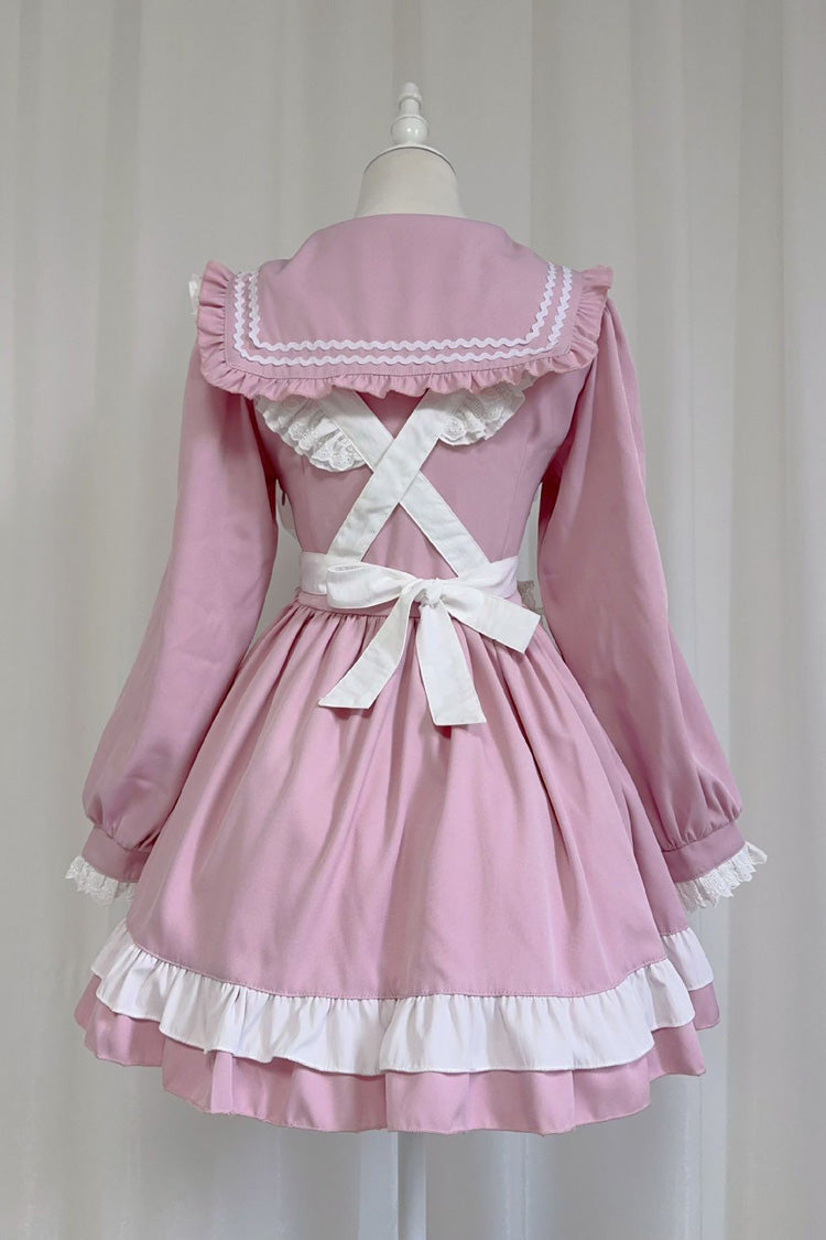 Lolita Dress - Maid, Pink, Sweet Style, Bow Detail, Ruffled - Lolita Coordinate Dress - additional product view 6