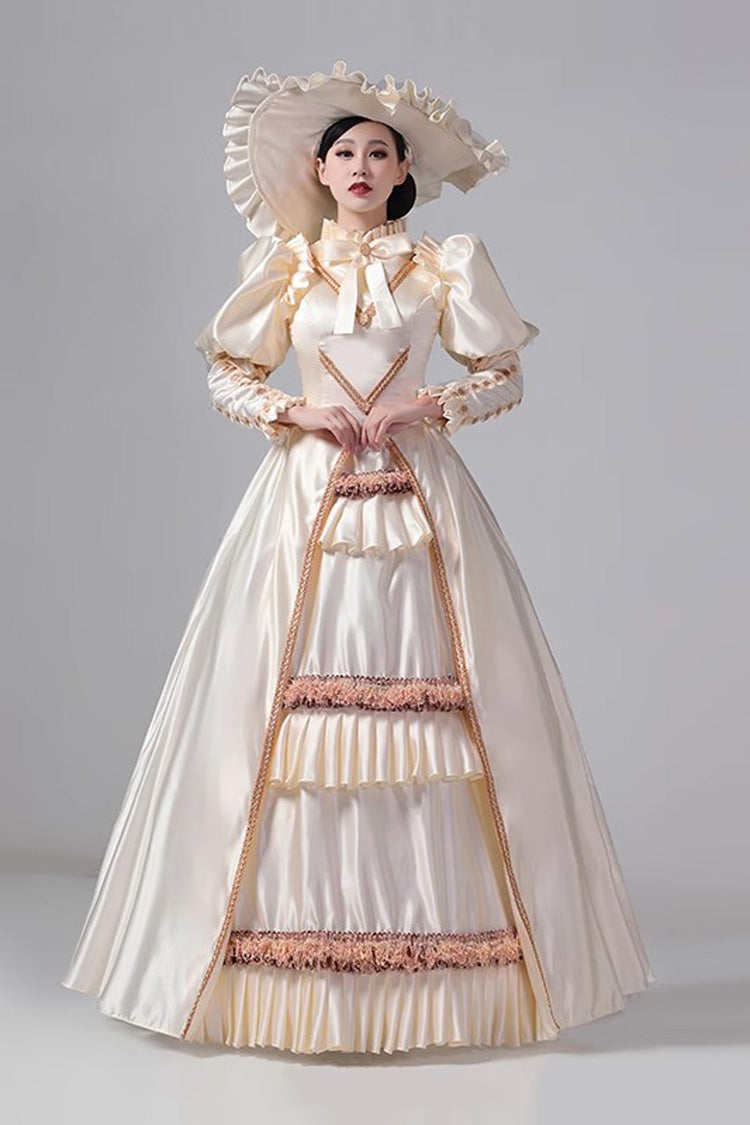 Lolita Dress - Medieval Court, 3 Colors, Classic Style, Victorian Style, Ruffled - S Champagne / M Champagne / L Champagne option