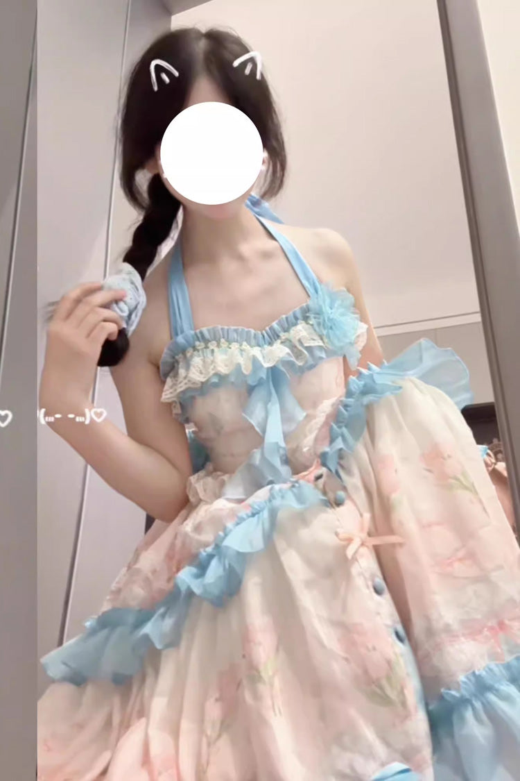 Lolita Dress - Meet The Sea, 2 Colors, Printed, Layered, Sweet Style - additional product view 4