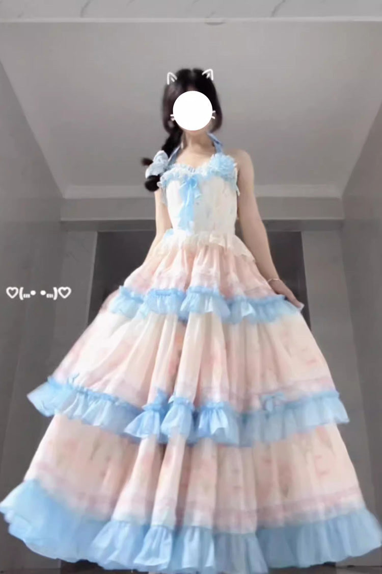 Lolita Dress - Meet The Sea, 2 Colors, Printed, Layered, Sweet Style - main product image