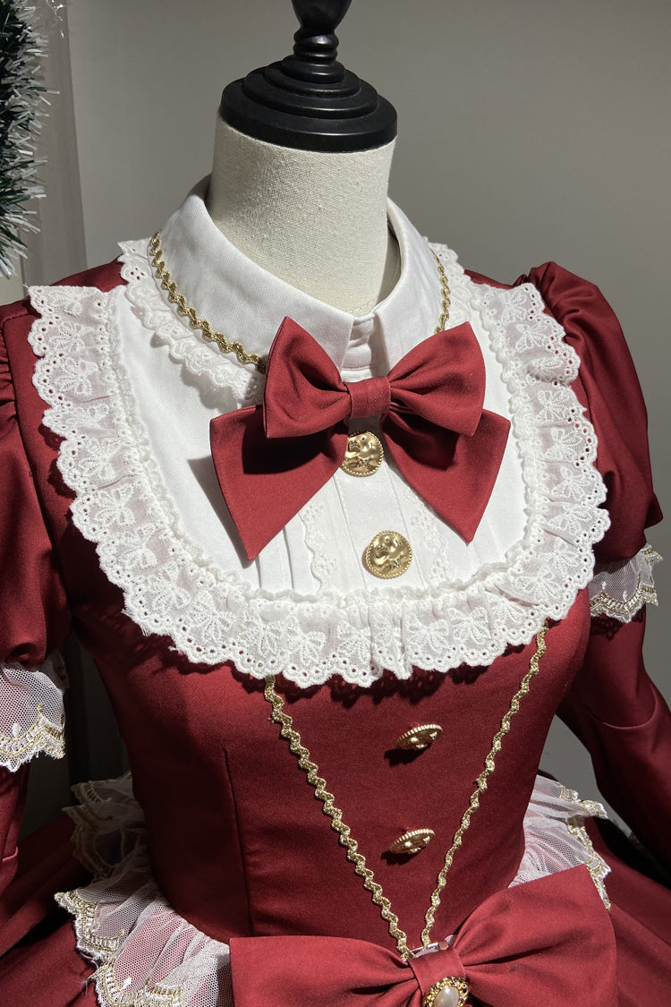 Lolita Dress - Miss Flando Of The New Year, Red, Ruffled, Long Sleeves, Sweet Style - additional product view 12
