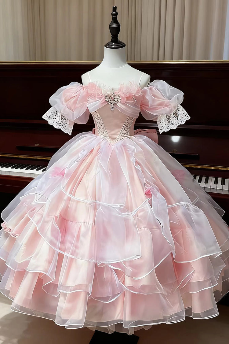 Lolita Dress - Mist Sea, Pink, Plus Size, Sweet Style, Bow Detail - additional product view 3