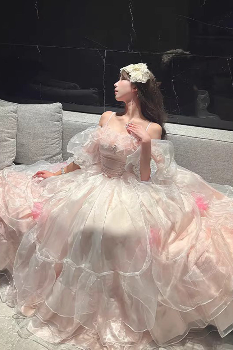 Lolita Dress - Mist Sea, Pink, Plus Size, Sweet Style, Bow Detail - additional product view 4