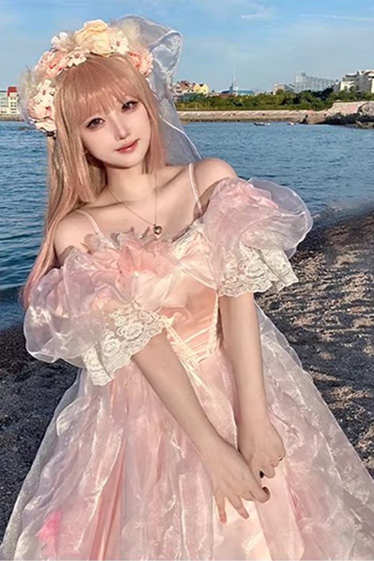 Lolita Dress - Mist Sea, Pink, Plus Size, Sweet Style, Bow Detail - additional product view 5