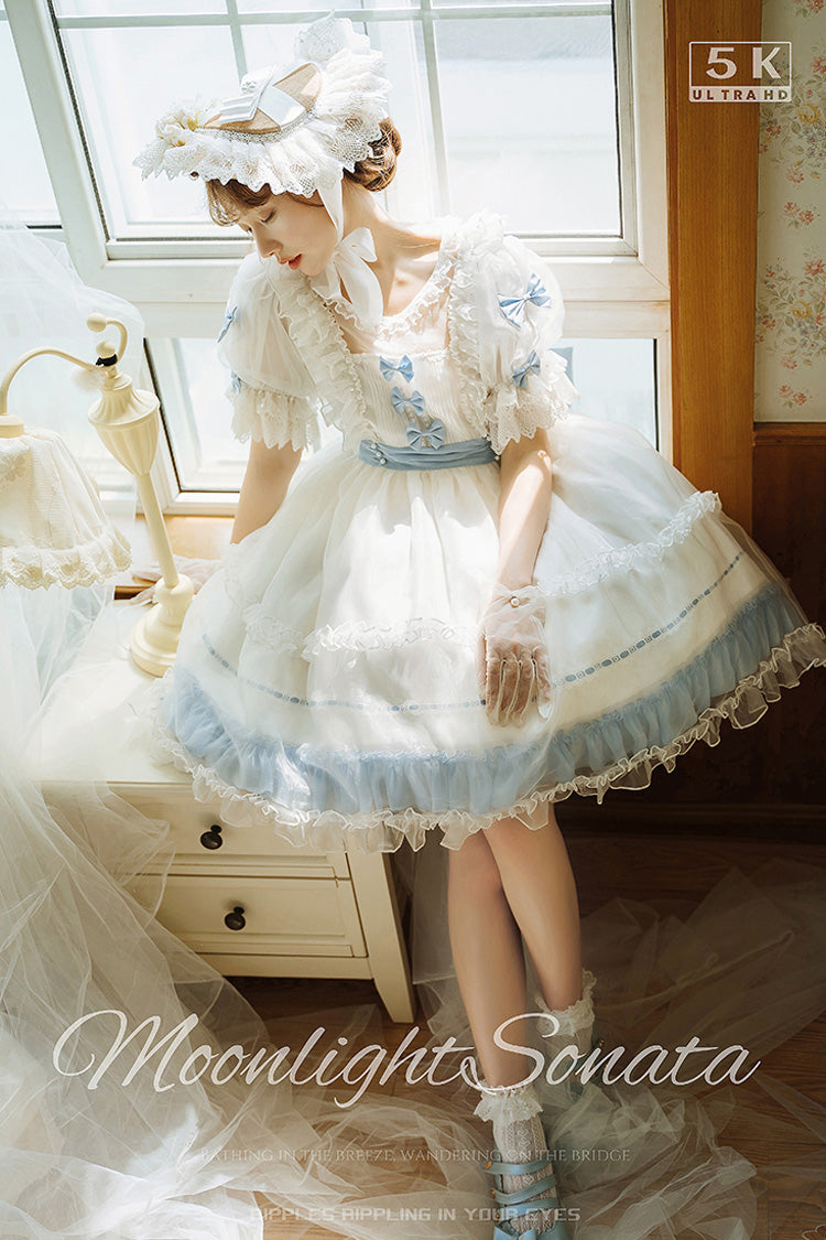 Lolita Dress - Moonlight Sonata, 4 Colors, Lace Trim, Ruffled, Sweet Style - additional product view 6