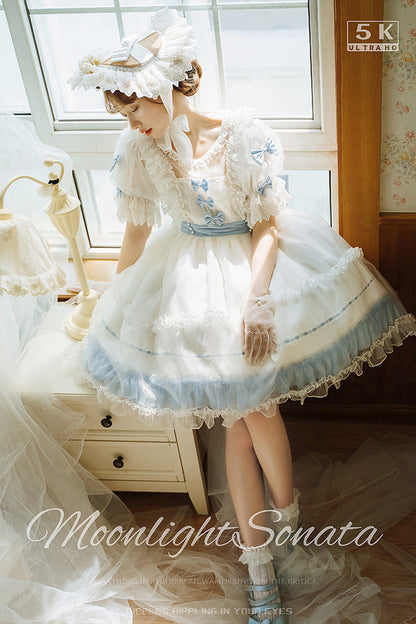Lolita Dress - Moonlight Sonata, 4 Colors, Lace Trim, Ruffled, Sweet Style - additional product view 6
