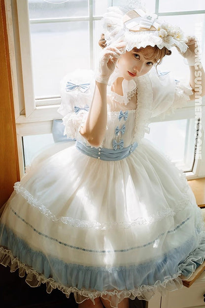 Lolita Dress - Moonlight Sonata, 4 Colors, Lace Trim, Ruffled, Sweet Style - main product image