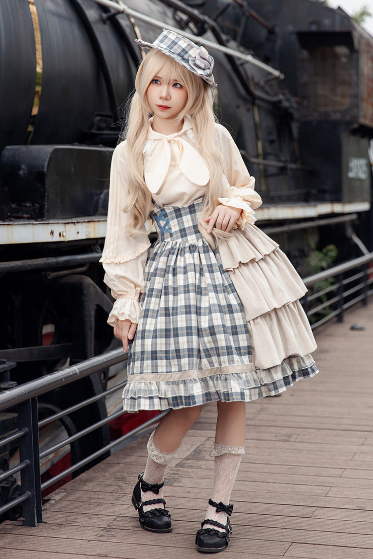 Lolita Dress - Morning Tune, 2 Colors, High Waist, Ruffled, Printed - additional product view 5