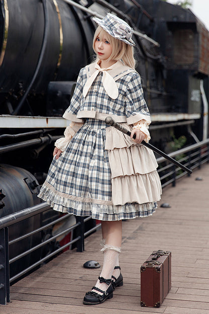 Lolita Dress - Morning Tune, 2 Colors, High Waist, Ruffled, Printed - additional product view 6