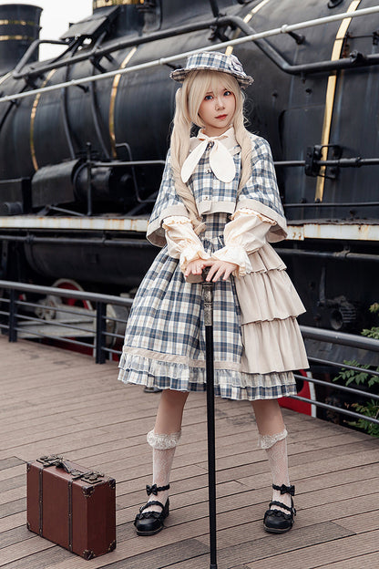 Lolita Dress - Morning Tune, 2 Colors, High Waist, Ruffled, Printed - additional product view 7
