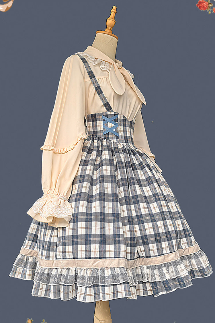 Lolita Dress - Morning Tune, 2 Colors, High Waist, Ruffled, Printed - additional product view 12