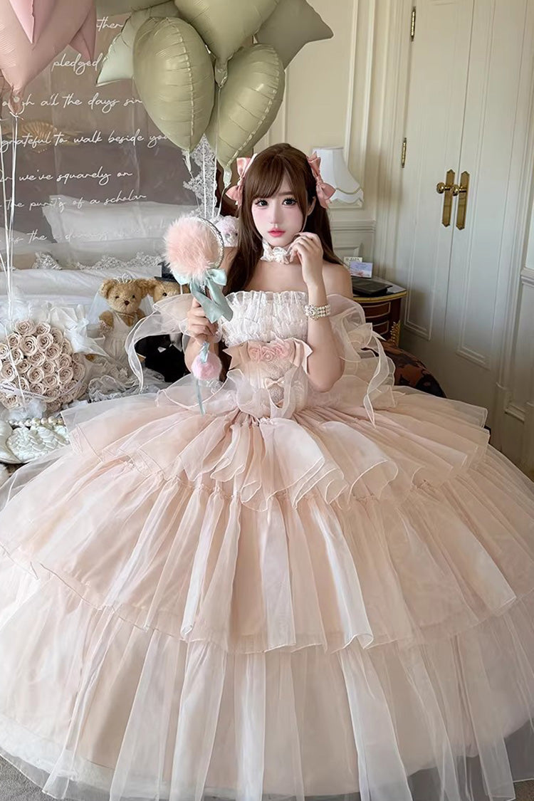 Lolita Dress - Mousse Love Song, Pink, Layered, Sweet Style, Bow Detail - additional product view 8