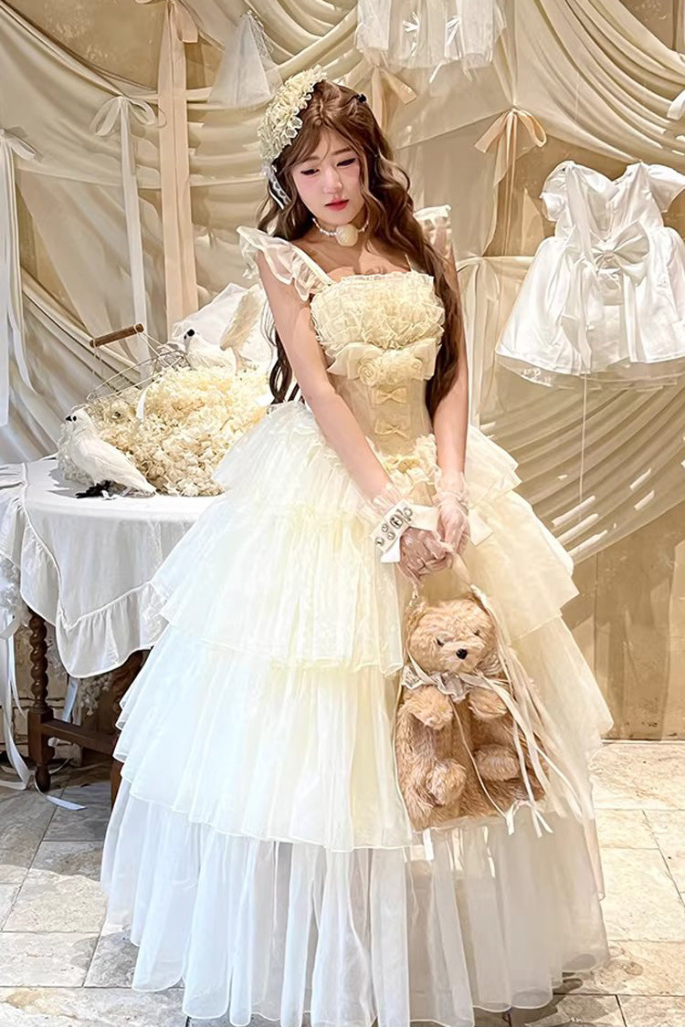 Lolita Dress - Mousse Love Song, White, Bow Detail, Ruffled, Layered - additional product view 2