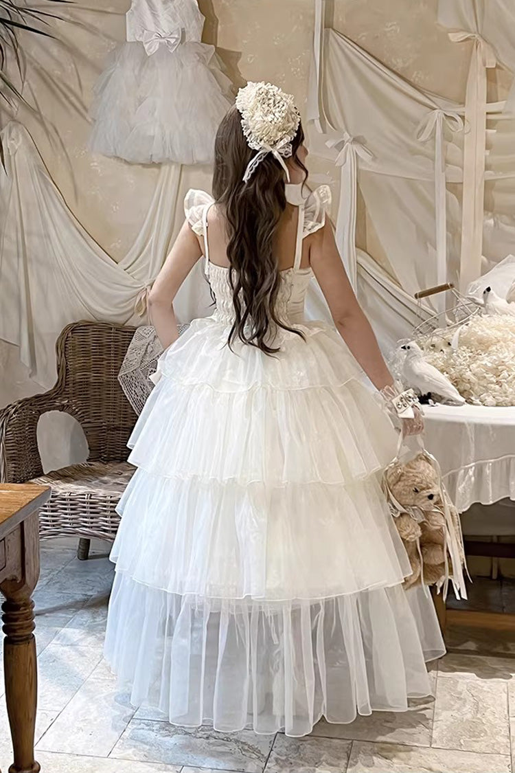 Lolita Dress - Mousse Love Song, White, Bow Detail, Ruffled, Layered - additional product view 7