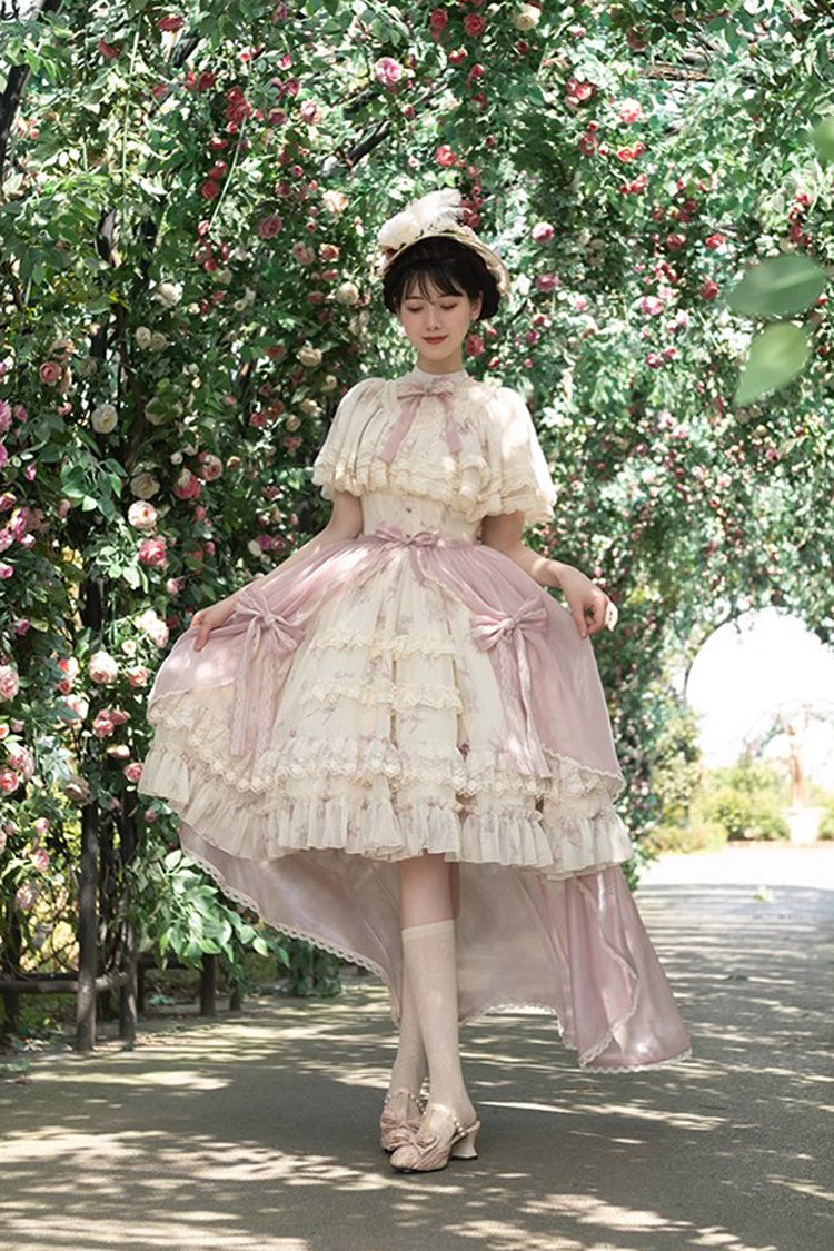 Lolita Dress - Multi-color Bellflower Print, Multi-Color, Ruffled, Printed, Sweet Style - additional product view 10