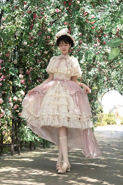 Lolita Dress - Multi-color Bellflower Print, Multi-Color, Ruffled, Printed, Sweet Style - additional product view 10