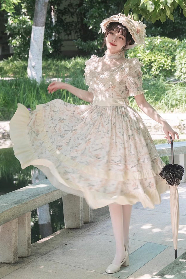 Lolita Dress - Multi-color Daisy Print Cherry, Multi-Color, Sweet Style, Printed - additional product view 3