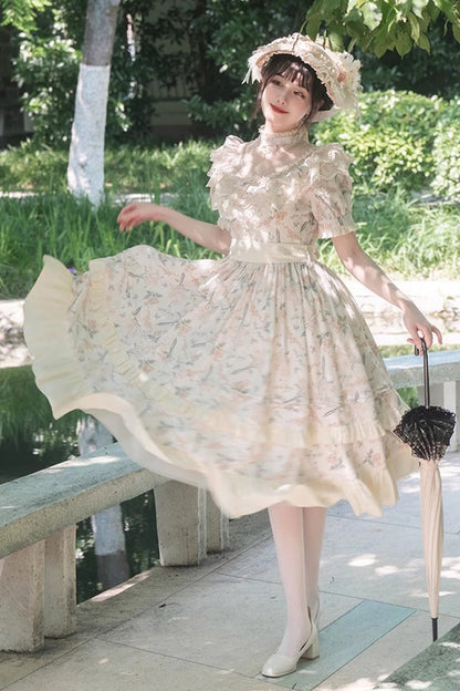 Lolita Dress - Multi-color Daisy Print Cherry, Multi-Color, Sweet Style, Printed - additional product view 3
