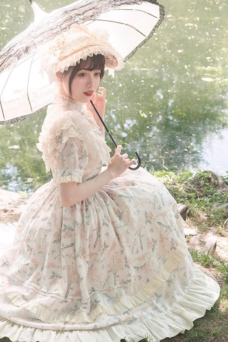 Lolita Dress - Multi-color Daisy Print Cherry, Multi-Color, Sweet Style, Printed - additional product view 5