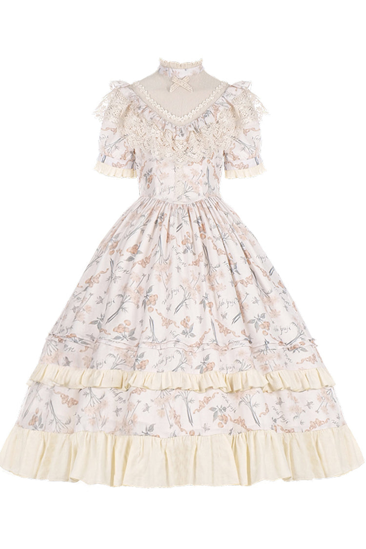 Lolita Dress - Multi-color Daisy Print Cherry, Multi-Color, Sweet Style, Printed - main product image