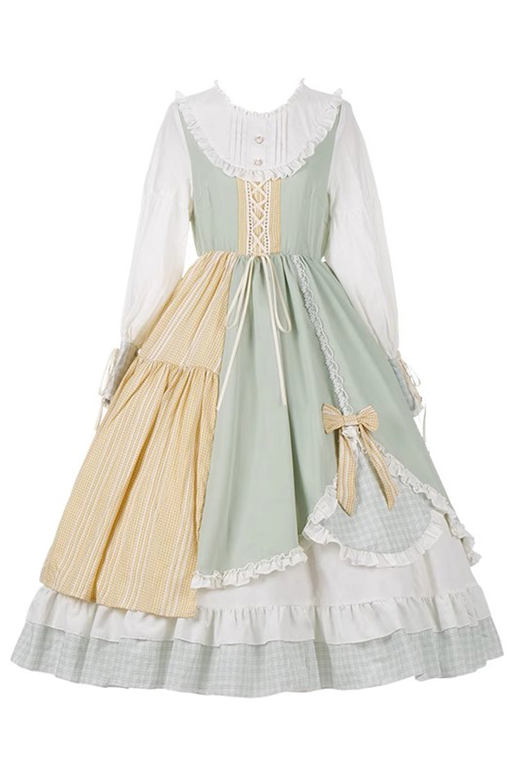 Lolita Dress - Multi-color Plaid Print, Multi-Color, Plaid, Sweet Style, Ruffled - additional product view 3