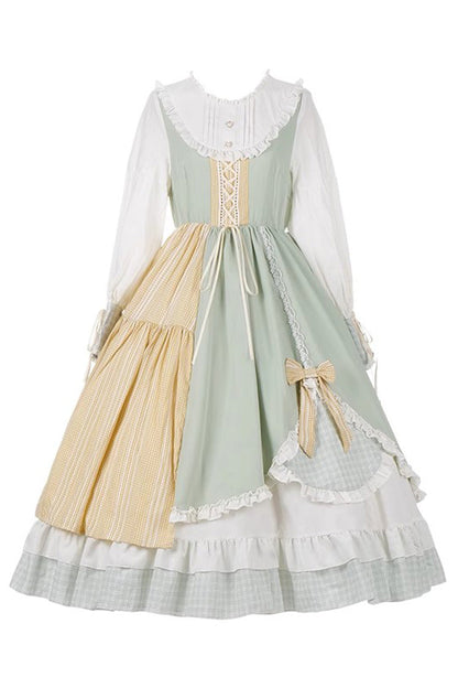 Lolita Dress - Multi-color Plaid Print, Multi-Color, Plaid, Sweet Style, Ruffled - additional product view 3