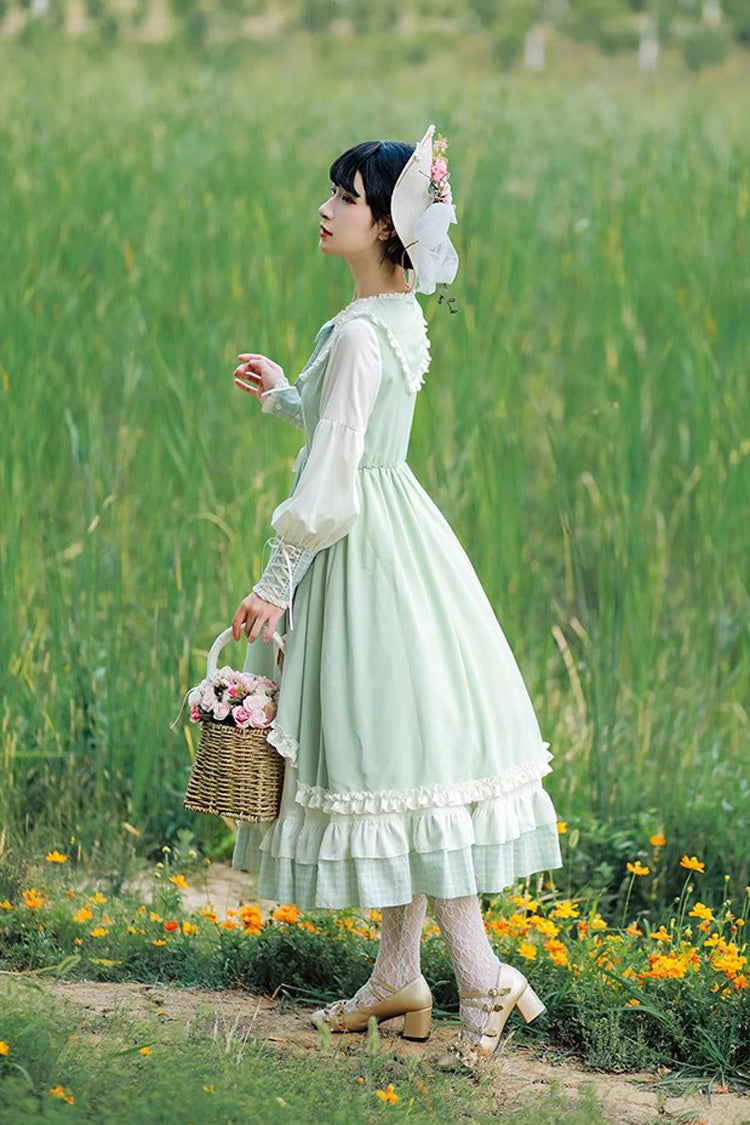 Lolita Dress - Multi-color Plaid Print, Multi-Color, Plaid, Sweet Style, Ruffled - additional product view 6