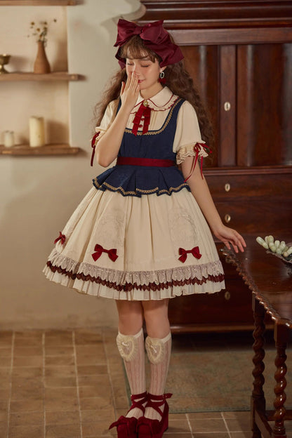 Lolita Dress - Multi-color Snow White Lapel, White, Ruffled, Sweet Style - additional product view 5