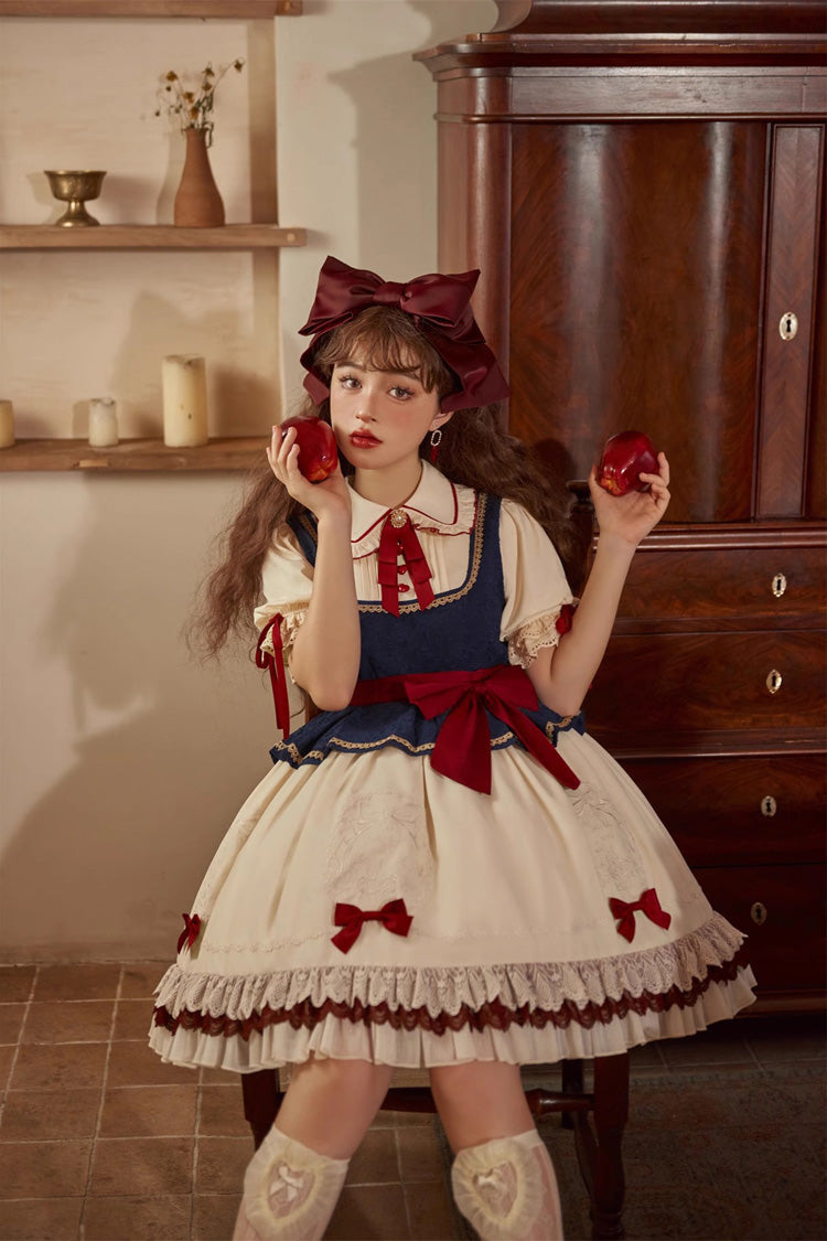 Lolita Dress - Multi-color Snow White Lapel, White, Ruffled, Sweet Style - additional product view 6