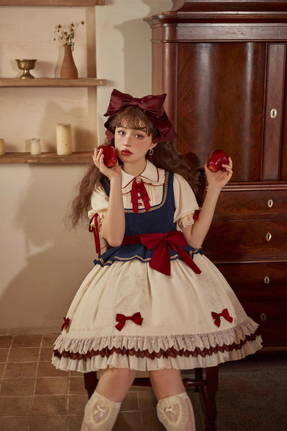 Lolita Dress - Multi-color Snow White Lapel, White, Ruffled, Sweet Style - additional product view 6
