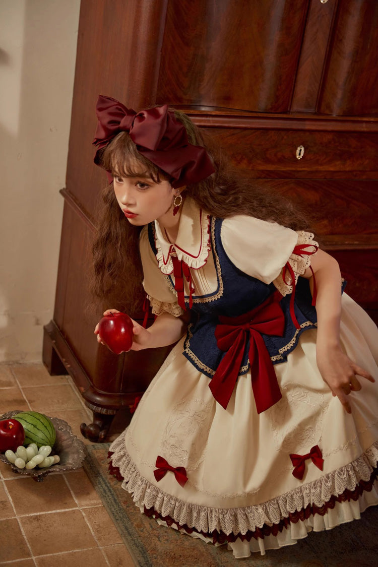 Lolita Dress - Multi-color Snow White Lapel, White, Ruffled, Sweet Style - additional product view 7