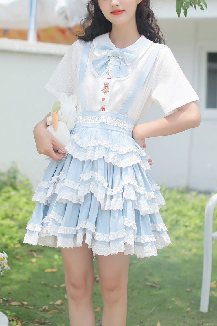Lolita Dress - Multi-layer Scarlett Summer, 2 Colors, Ruffled, Sweet Style, Bow Detail - main product image