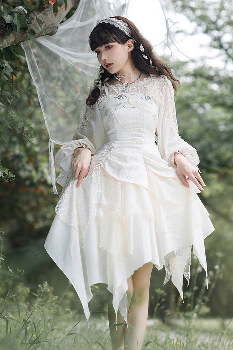 Lolita Dress - Multi-layer, White, Bow Detail, Sweet Style - Tea Party Dress - main product image