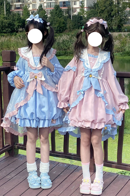Lolita Dress - Music Notes Print Ruffle, Pink, Lace Trim, Ruffled, Printed - additional product view 9