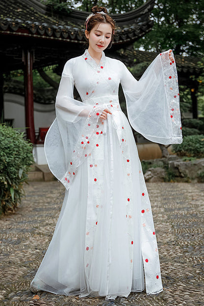 Lolita Dress - New Safflower, White, Embroidered, Sweet Style, Chinese-Inspired Style - additional product view 2