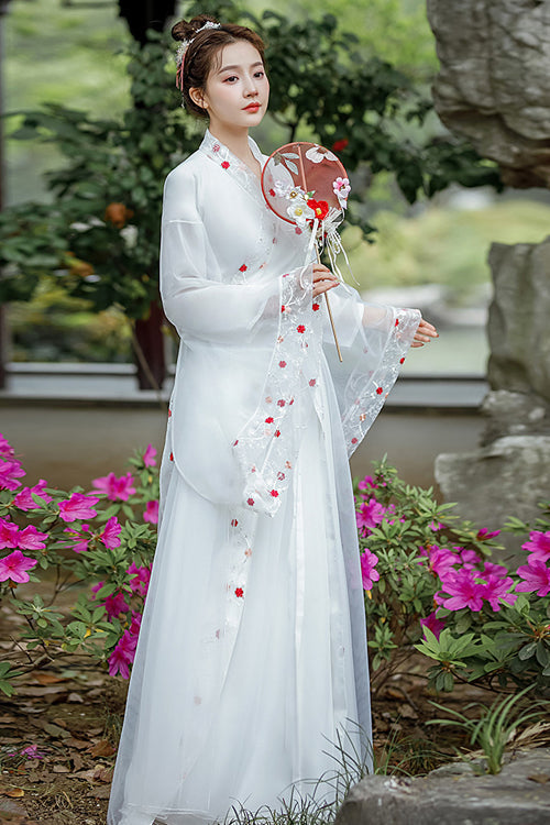 Lolita Dress - New Safflower, White, Embroidered, Sweet Style, Chinese-Inspired Style - additional product view 3