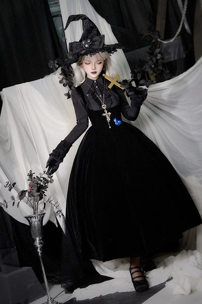 Lolita Dress - Night Poems, 2 Colors, Embroidered, Gothic Style - additional product view 2