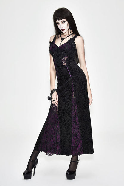 Lolita Dress - Nipped Waist With Rose, 2 Colors, Women's Style, Gothic Style, Lace Trim - additional product view 2